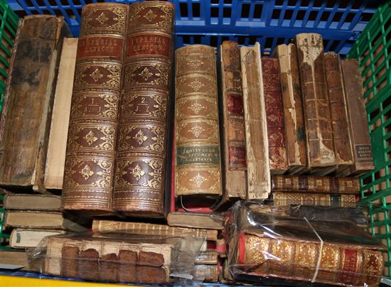 Le Fidele Berger, Traduit...Guarini..., Cologne 1686 and a small collection of other leather-bound vols (mostly a.f.)